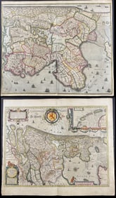 Mercator & Hondius, pub. 1634 - 6 Maps of Holland or The Netherlands