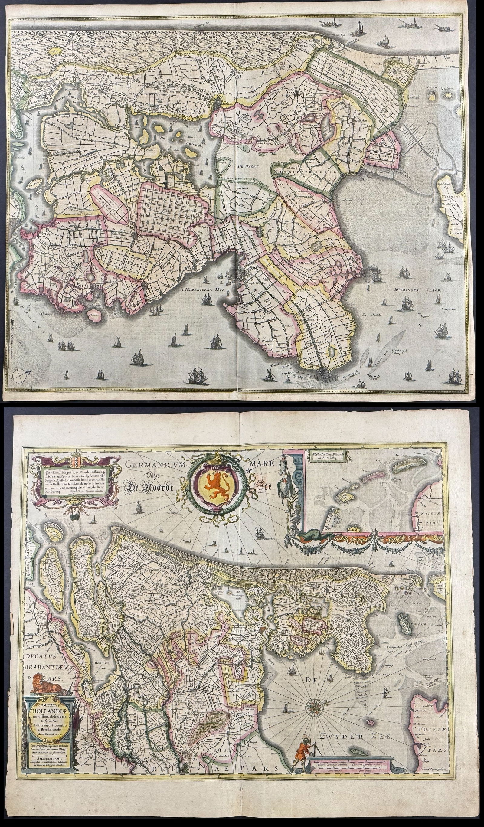 Mercator & Hondius, pub. 1634 - 6 Maps of Holland or The Netherlands