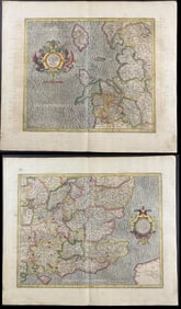 Mercator & Hondius, pub. 1634 - 5 Maps of England and Ireland