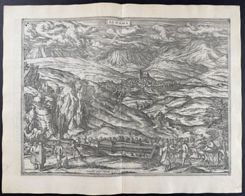 Braun & Hogenberg, pub. 1575 - View of Alhama de Granada, Spain