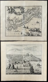 Montanus - Pair of Engravings of Peru & Portugal