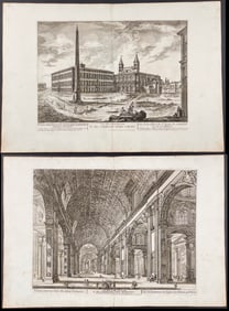 Barbault - 4 Engravings of Roman Architecture