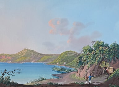 De Vito, Original Painting - Lake Agnano & Grotta del Cane (Il Lago d'Agnano & Grotta del Cane)