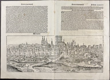 Schedel, pub. 1493 - View of Munich, Germany