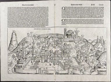 Schedel, pub. 1493 - Imagined View of the Destruction of Jerusalem