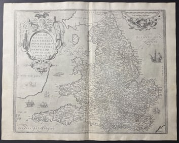 Ortelius, pub. 1579 - Map of England