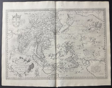 Ortelius, pub. 1579 - Map of India