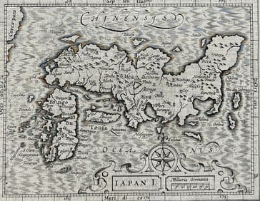 Purchas, pub. 1625 - Map of Japan