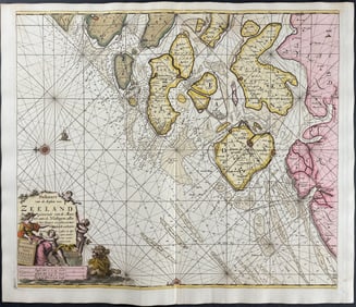 Van Keulen, Rare - Coastal Chart of Zeeland (Netherlands)