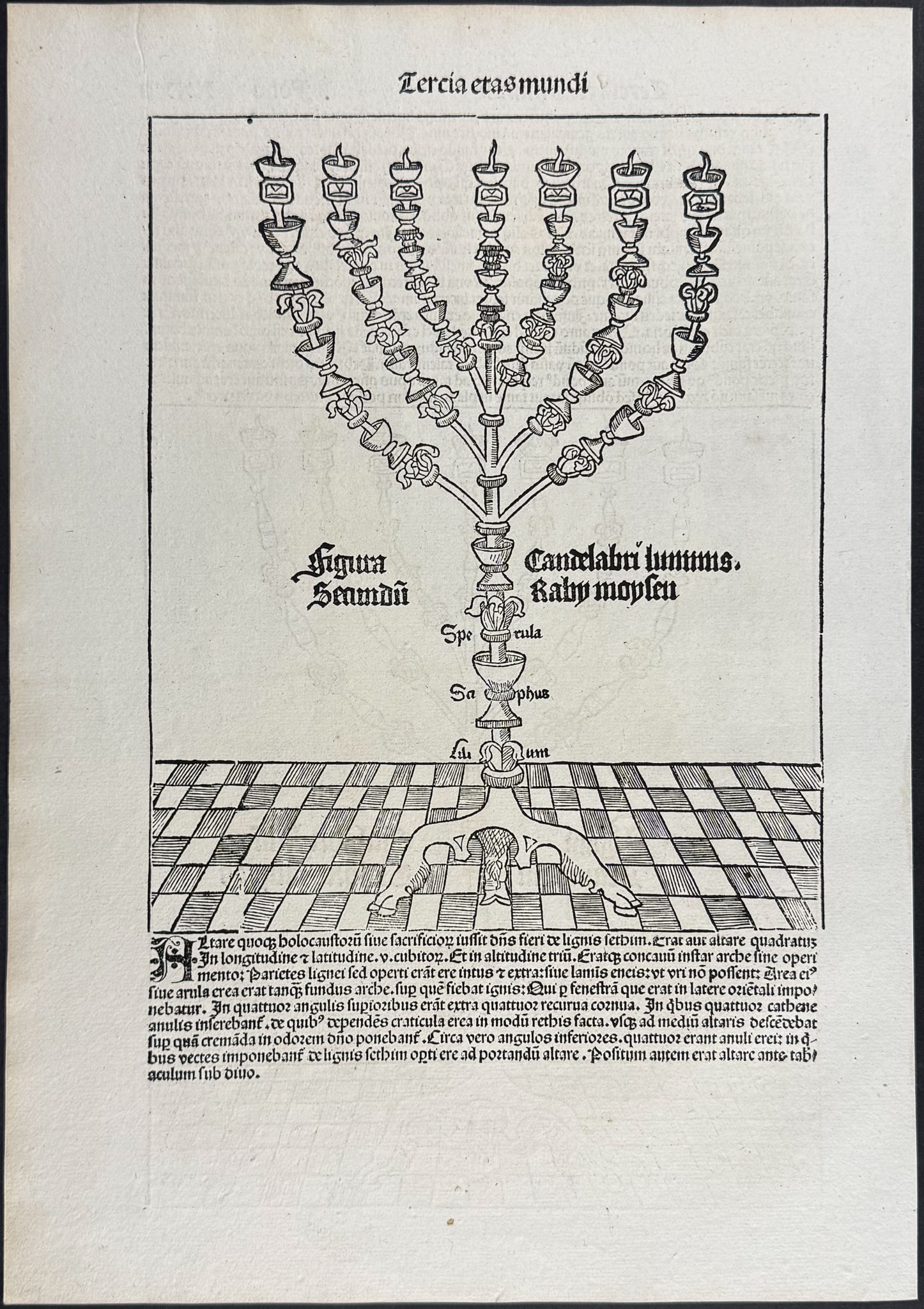 Schedel, pub. 1493 - Menorah