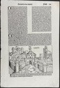 Schedel, pub. 1493 - View of Nineveh, Mosul, Iraq