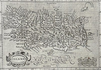 Purchas, pub. 1625 - Map of Iceland