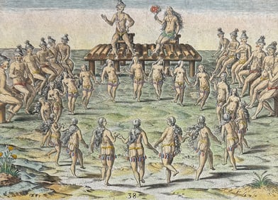 De Bry - Florida - Solemnities as the king receives a queen