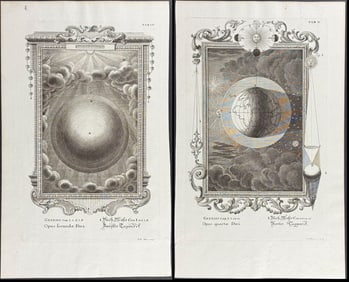 Scheuchzer - 4 Engravings of God Creating the Universe