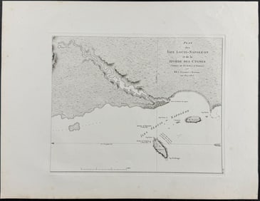 Peron & Freycinet, Australia - Map of Swan River & Louis-Napoleon Islands