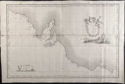 Peron & Freycinet, Australia - First Detailed Map of Adelaide, South Australia with Kangaroo Island