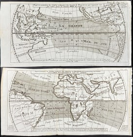Dampier - Pair of Engravings of Charts of Trade Winds