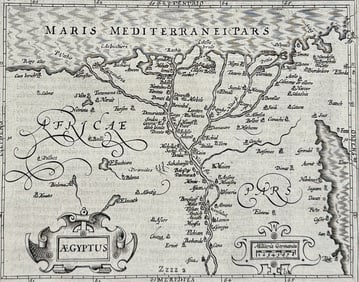Purchas - Map of Egypt with the Nile River