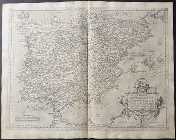 Ortelius, pub. 1579 - Map of Spain & Portugal