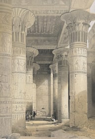 David Roberts - View under the Grand Portico, Philae