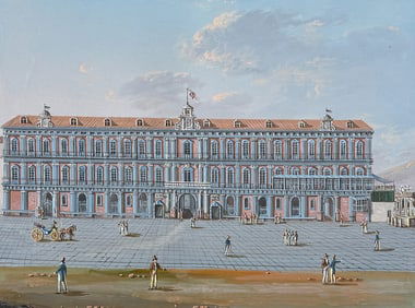 De Vito, Original Painting - Palace of Naples (R.' Palazzo di Napoli)