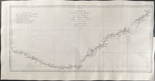Captain Cook - Chart of the East Coast of New Holland (Australia) from Point Hicks to Cape York