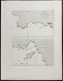 Peron & Freycinet, Australia - Map of Napoleon's Land & Iles Josephine
