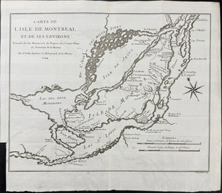 Charlevoix after Bellin - Map of Montreal, Canada