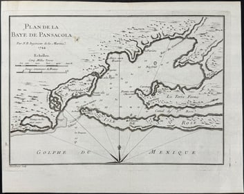 Charlevoix after Bellin - Map of Pensacola Harbor, Florida
