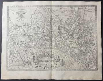 Ortelius, pub. 1579 - Map of Holland or the Netherlands