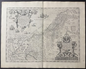 Ortelius, pub. 1579 - Map of the Holy Land (Palestine)