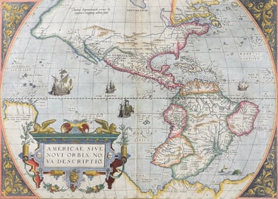 Ortelius, pub. 1579 - Map of the Americas (New World)