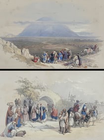 David Roberts, Royal Sub Ed - 4 Lithographs of Holy Land, Syria, Idumea, Arabia, Egypt, & Nubia