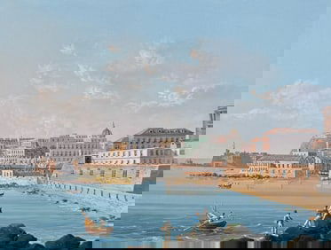 De Vito, Original Painting - The Arsenal in Naples (L'Arsenale in Napoli)