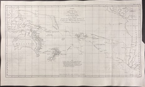 Captain Cook - Chart of the South Sea with New Holland (Australia) & New Zealand and part of the