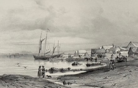 Vaillant - View of Honolulu, Hawaii, Sandwich Islands [Vue de Honolulu, Iles Sandwich]