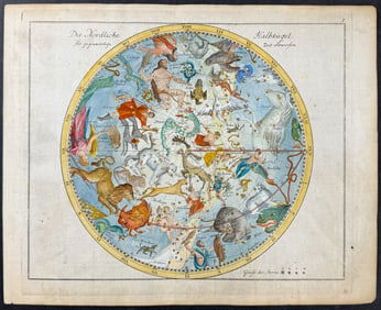 Bode - Chart of the Northern Celestial Hemisphere. 1