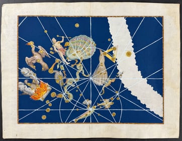 Bayer - Constellation Chart: Apis Indica; Hydra; Pavo; Indus; Grus; Phoenix; Toucan; Piscis Volans;
