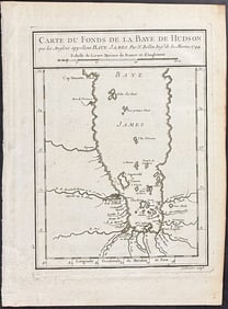 Charlevoix after Bellin - Chart of Hudson Bay, Canada