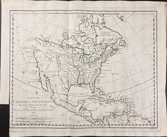 Charlevoix after Bellin - Map of North America