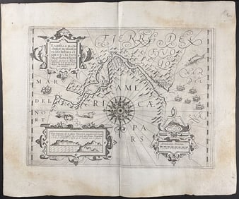 Mercator, pub. 1630 - Map of the Magellan Strait