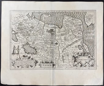 Mercator, pub. 1630 - Map of Tartary (Northeast Asia) with Part of China, Russia, and NW America
