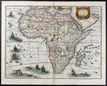 Hondius & Jansson, pub. 1631 - Map of Africa