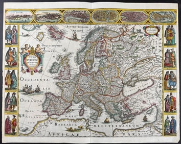 Hondius & Jansson, pub. c1654 - Map of Europe