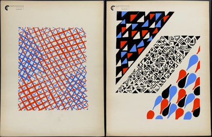 Delaunay - Pair of Art Pochoir Illustrations