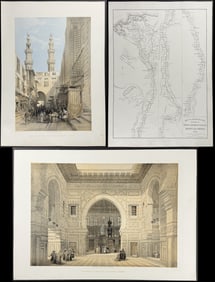 David Roberts - 6 Lithographs of Holy Land, Syria, Idumea, Arabia, Egypt, & Nubia