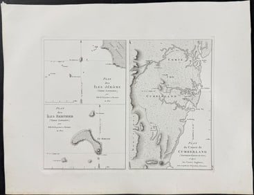Peron & Freycinet, Australia - Charts of New Holland (Jerome, Berthier, Cumberland). 9