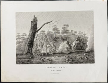 Peron & Freycinet, Australia - Habitations on Van Diemen's Land. 15