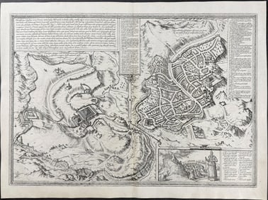 Braun & Hogenberg, pub. 1575 - View of Jerusalem, Israel