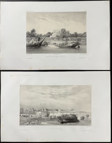 Vaillant - Pair of Views of Calcutta, India